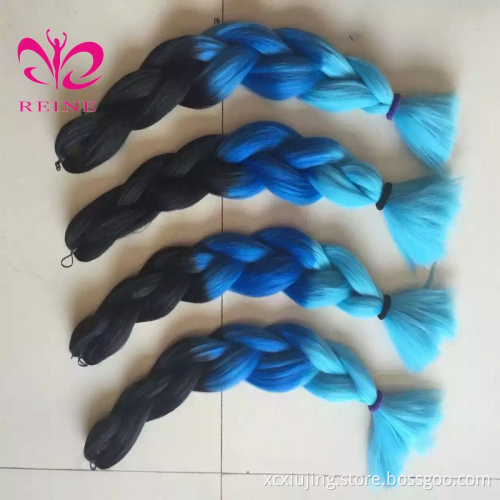 Wholesale hair extension high quality raw material ombre jumbo braid synthetic hair for braiding